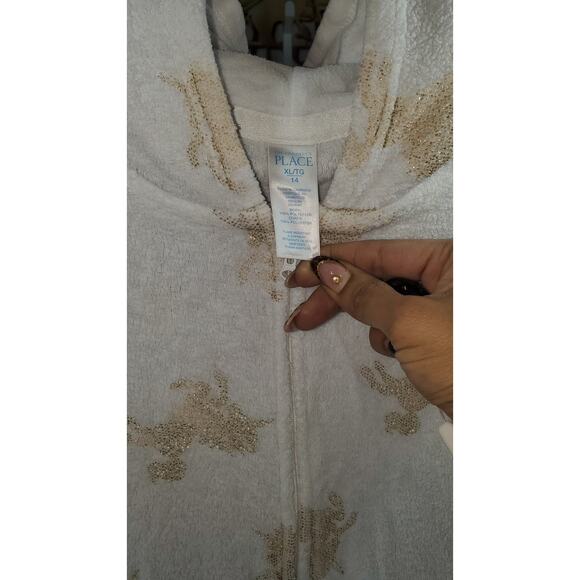 Children’s Place Unicorn Fleece Onesie Hoodie XL 14 - Picture 6 of 6